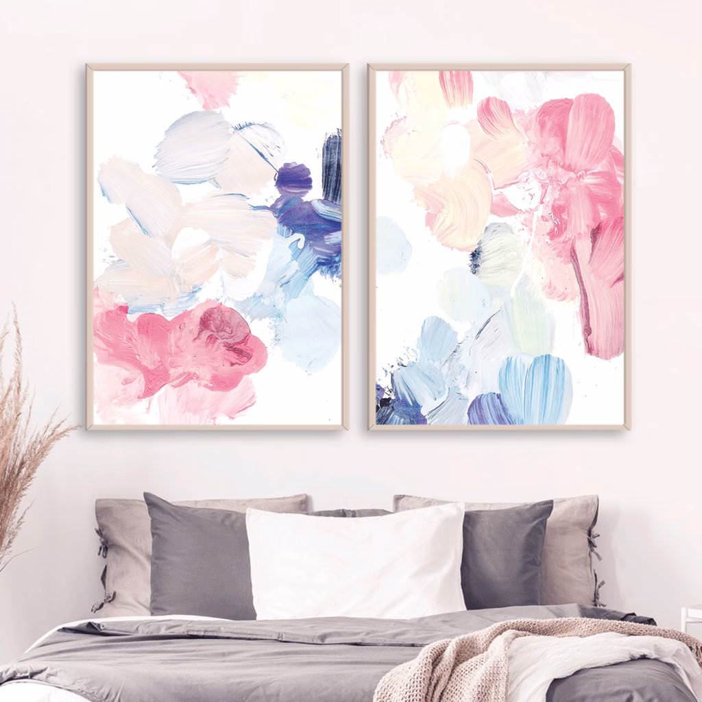 ¿Qué materiales se utilizan en los cuadros abstractos?