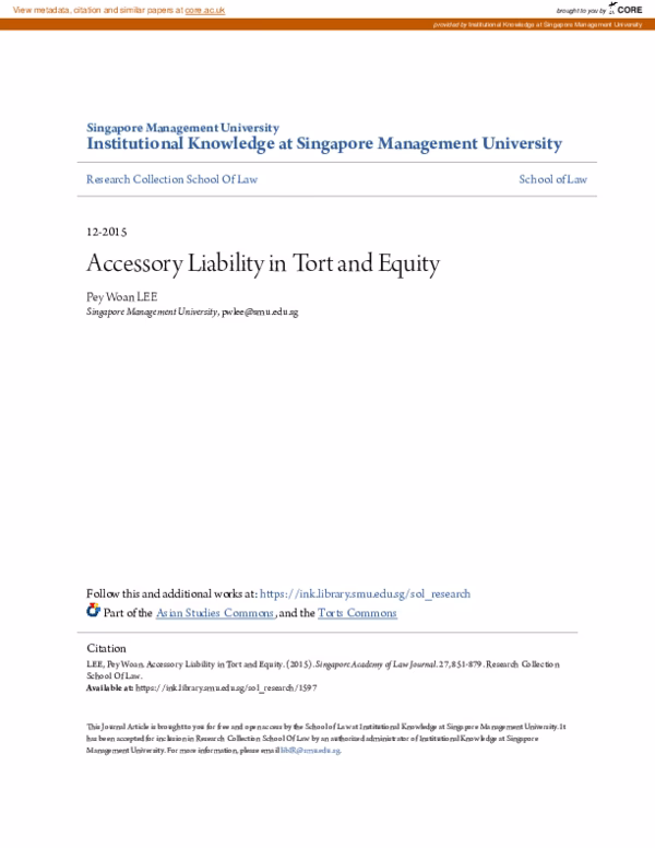 Should accessory liability be avoided in criminal law?