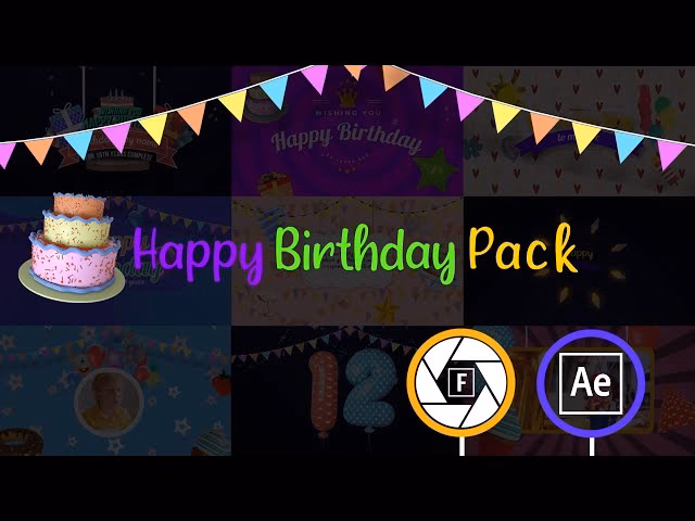 What is a good after effects template for a birthday cake?