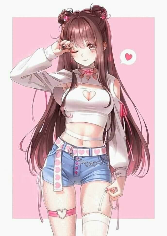 How many brown hair anime girl wallpapers are there?