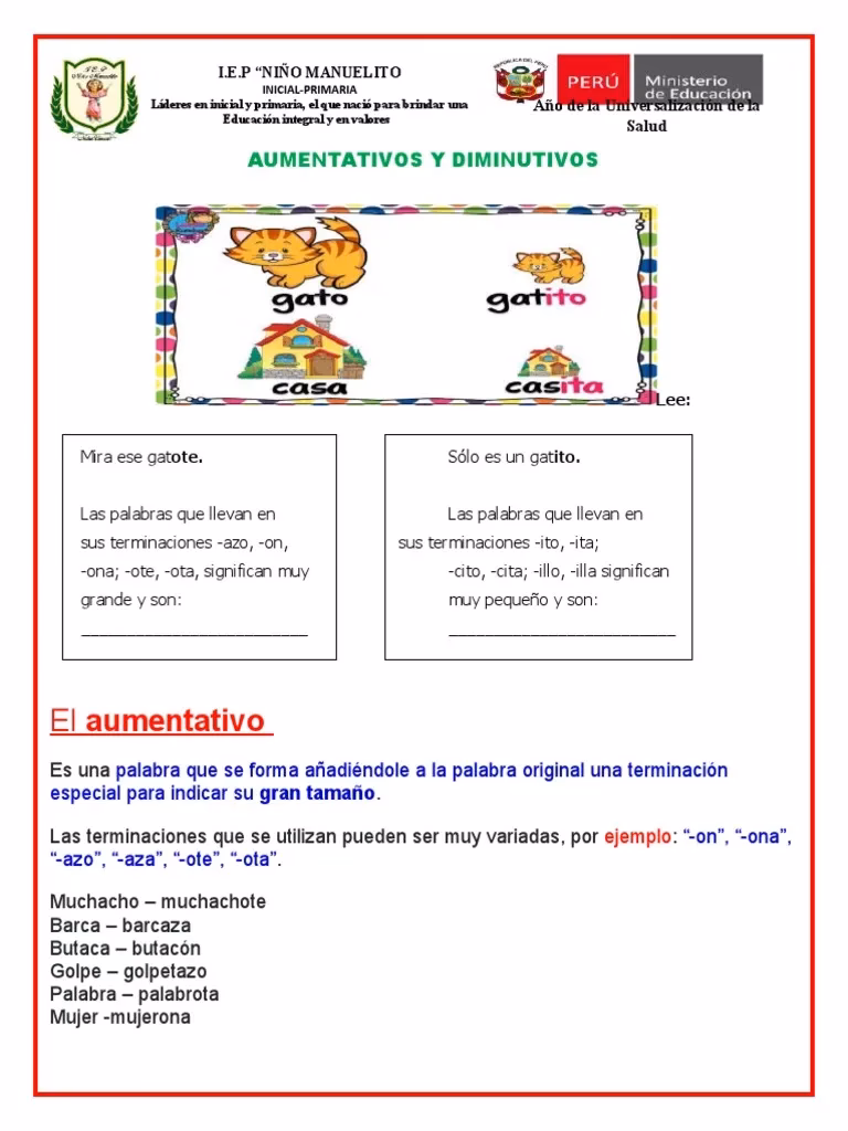 ¿Cómo se forman los aumentativos?