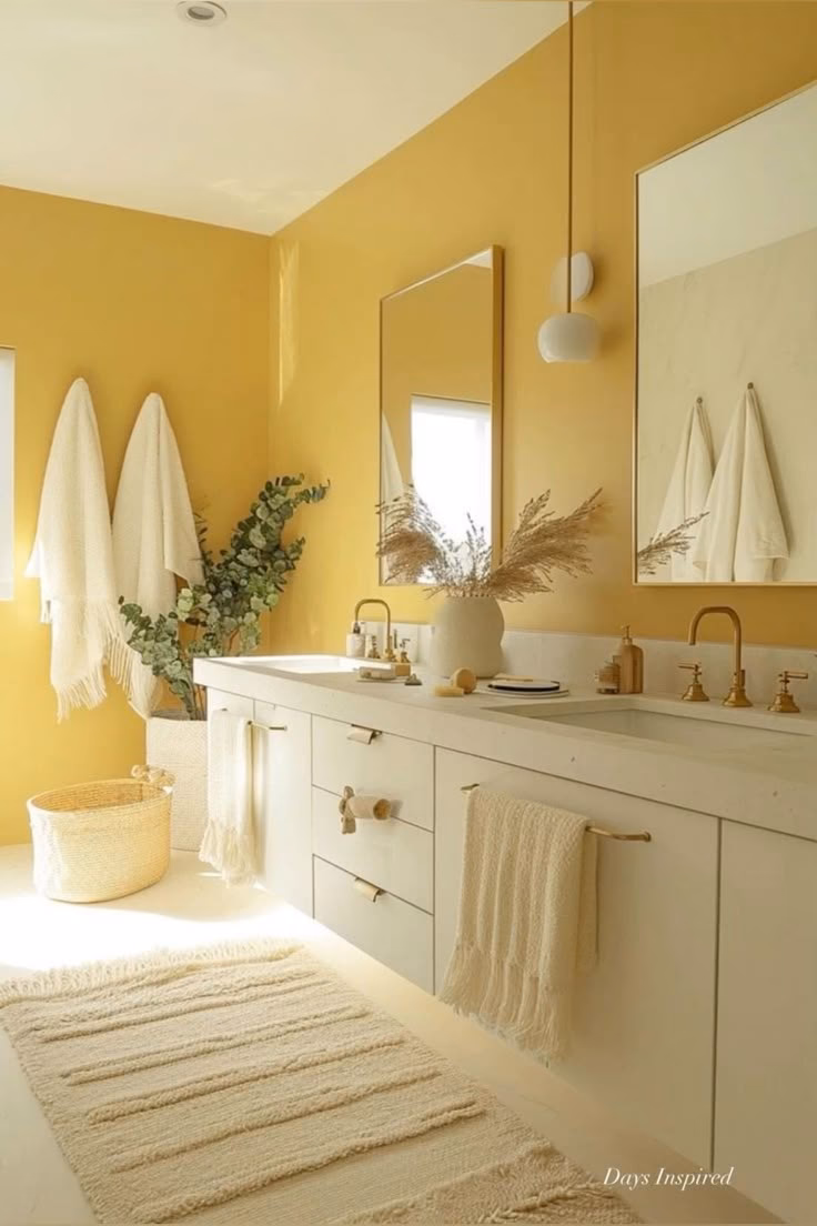 ¿Cómo decorar tu baño en color amarillo?