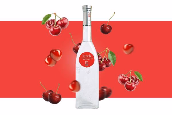 ¿Qué se destila para hacer el licor Kirsch?