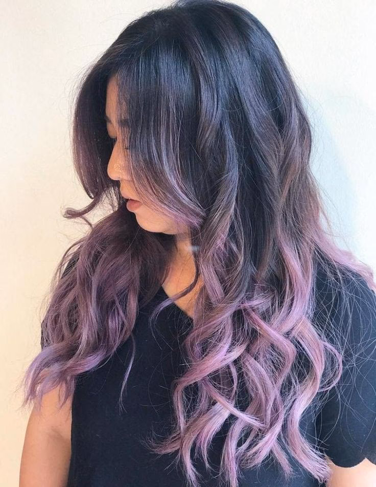 What is deep violet hair color with purple highlights?