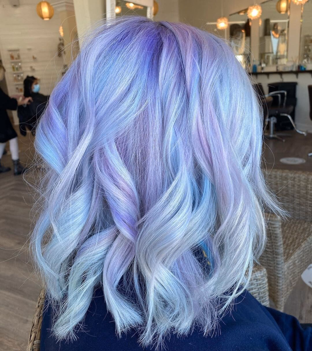How do you style a pink & blue Ombre hairstyle?