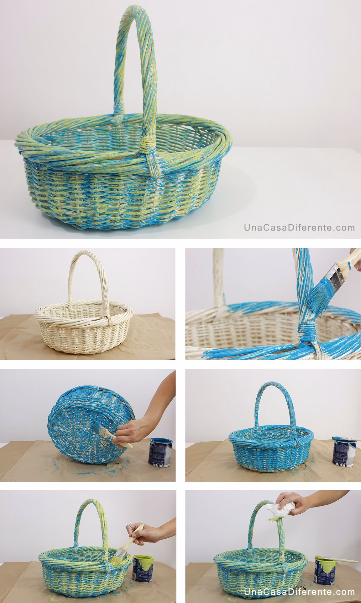 ¿Cuál es el precio promedio de la canasta de mimbre?