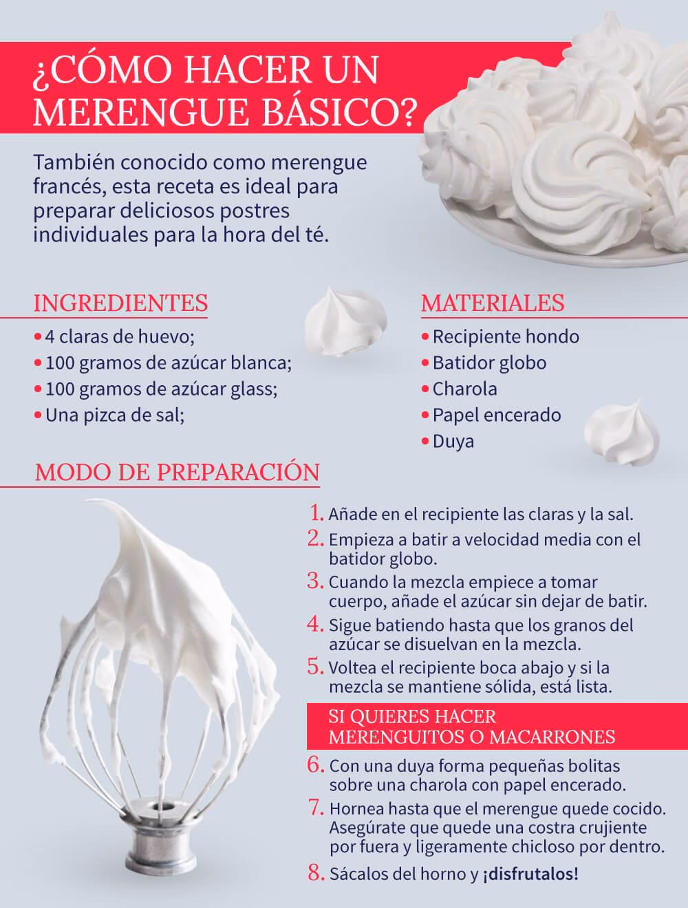 ¿Cómo hacer merengue con azúcar blanca?
