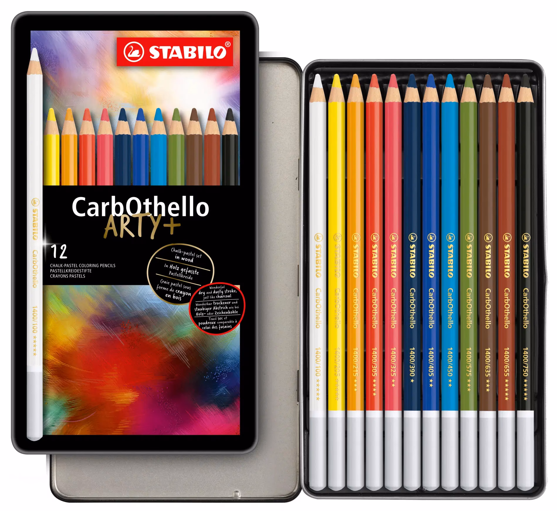 How many colors are there in Stabio carbothello pencils?
