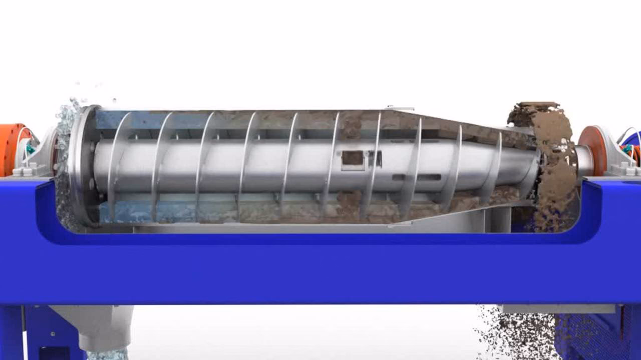 ¿Cuál es el efecto de la centrífuga en el tratamiento de lodos?