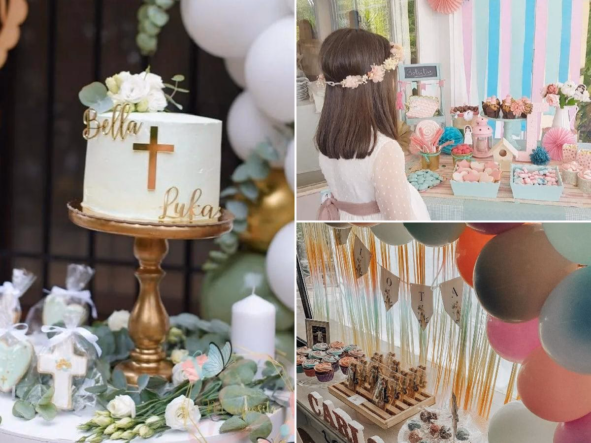 ¿Cómo decorar los centros de mesa para primera comunión?