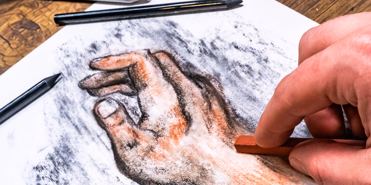 Why did you choose charcoal/pastel as your primary training tool?