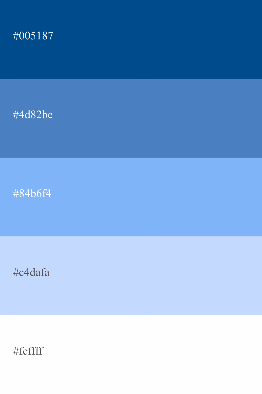 ¿Cuáles son los colores de la paleta azul pastel?