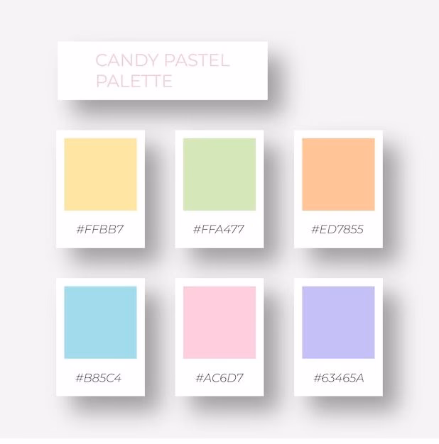 What colors are in the pastel CMYK color scheme?
