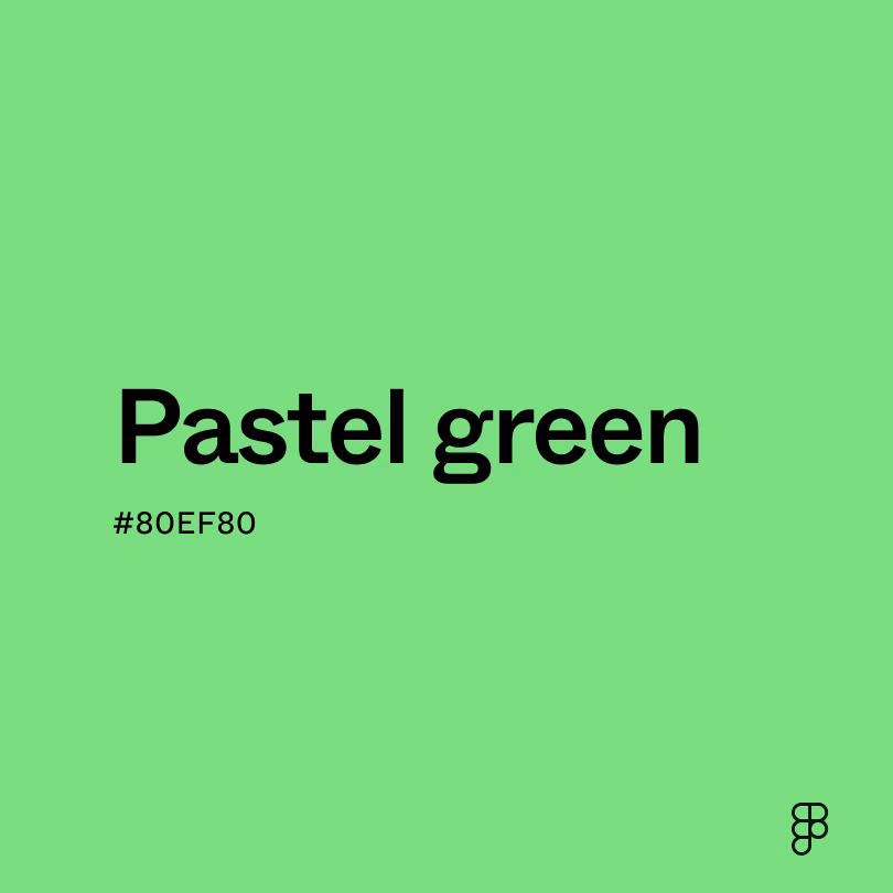 Where can I find a pastel light green color palette?