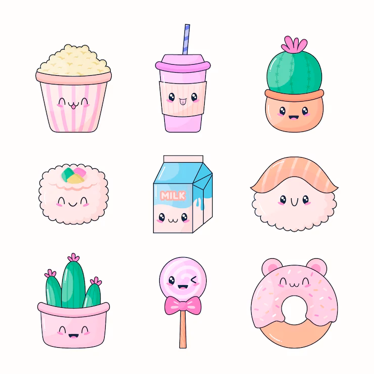 ¿Qué son los dibujos de comida kawaii?