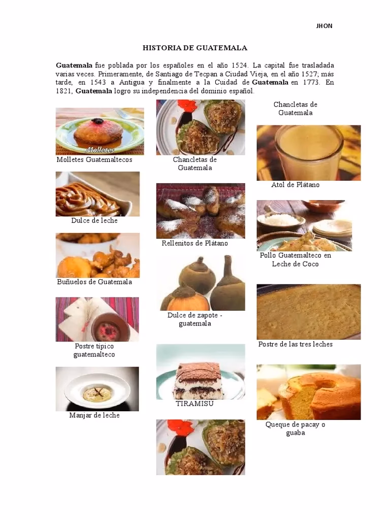 ¿Cuáles son los dulces típicos de Guatemala?