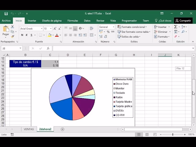 ¿Cómo cambiar los colores de un gráfico en Excel?