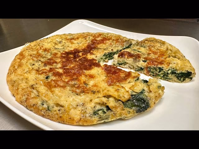 ¿Cómo preparar la tortilla de espinacas y queso al horno?