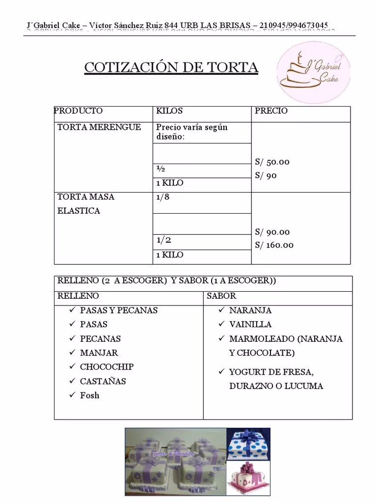 ¿Cómo cotizar tu torta?
