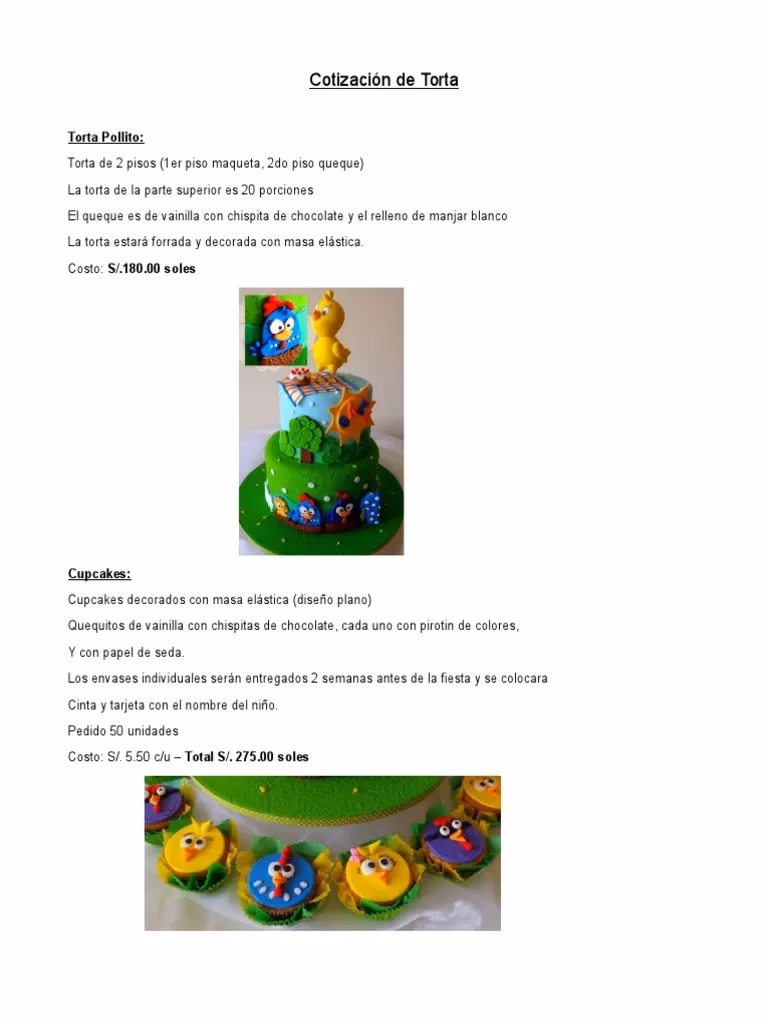 ¿Cómo cotizar tu torta?