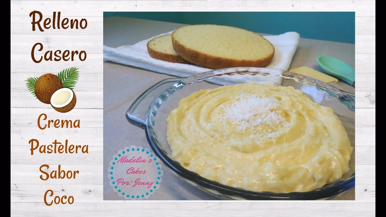 ¿Cómo se prepara el relleno con crema de coco?