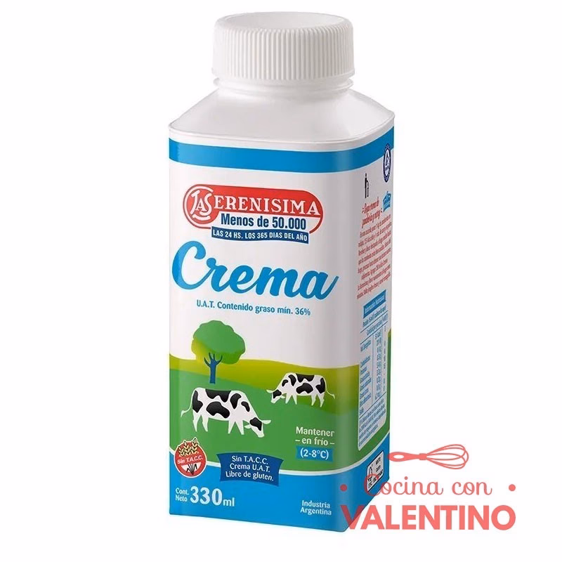 ¿Cuánto tiempo se debe guardar la crema la Serenisima culinaria?