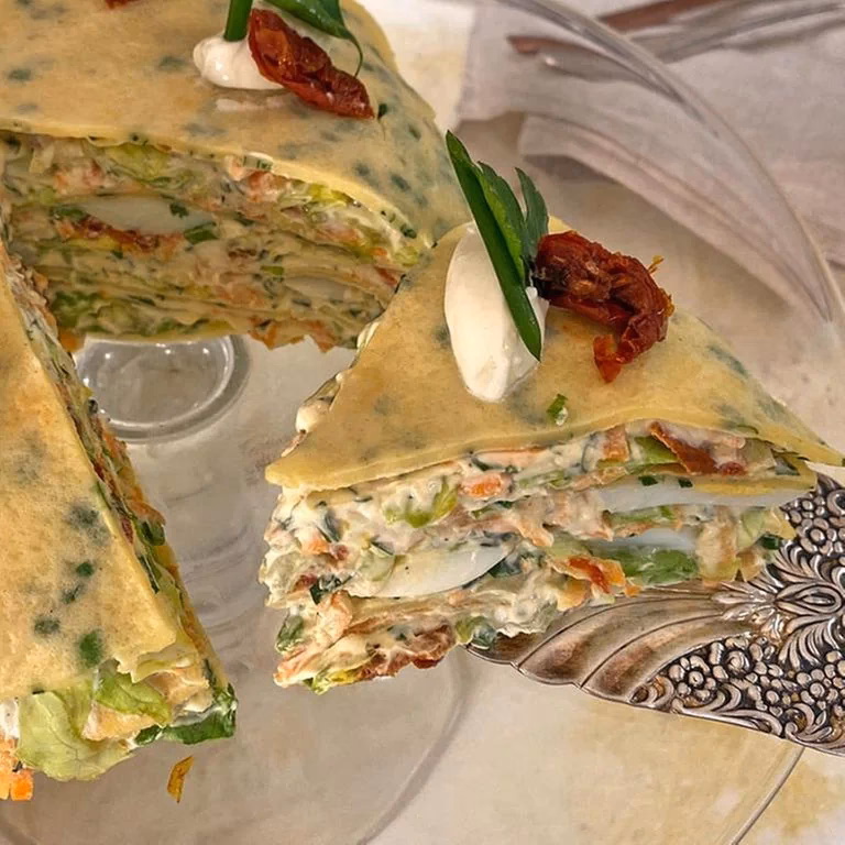 Wie bereite ich Spinat-Crêpes zu?