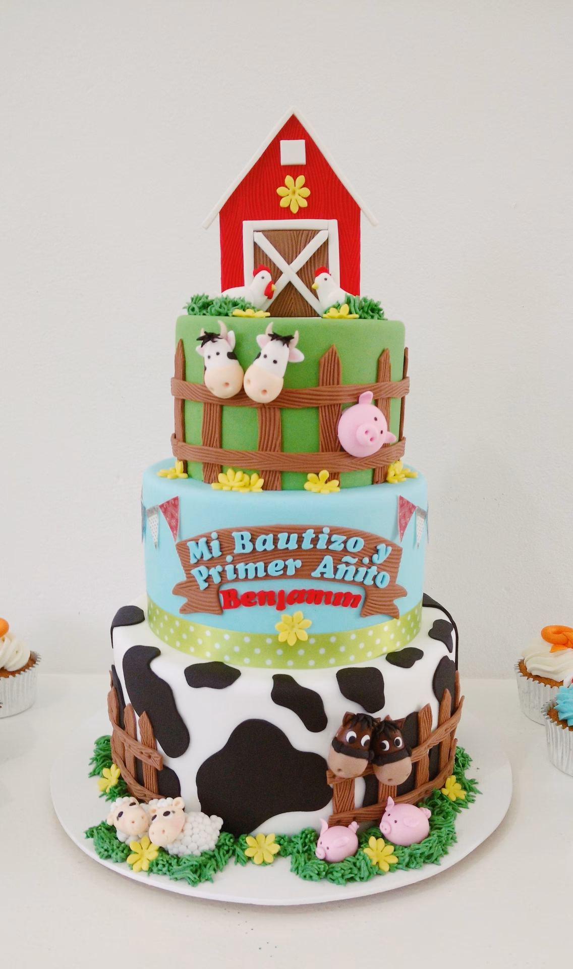 ¿Cuáles son las decoraciones de mesa de animales de granja?