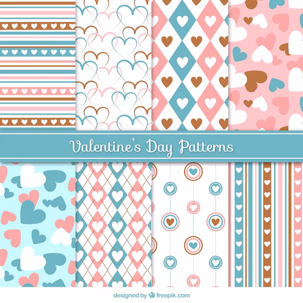 What colors are in the pastel Valentine color scheme?