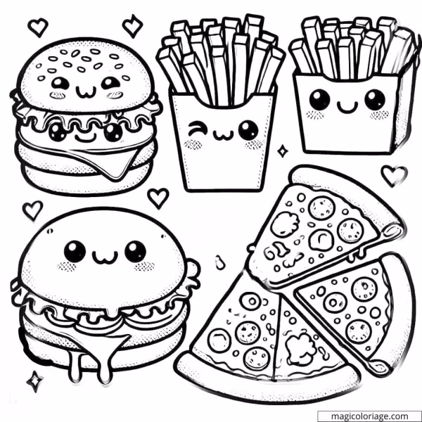 ¿Dónde puedo encontrar dibujos de pizza para colorear?