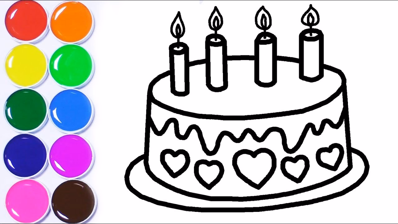 ¿Dónde puedo encontrar dibujos de tortas para colorear?