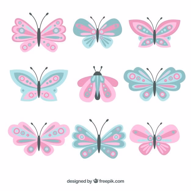 ¿Dónde puedo descargar mariposas color pastel gratis?