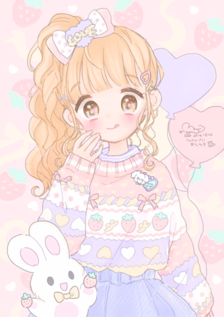 ¿Qué colores se pueden usar para darle vida a un dibujo de chica kawaii?