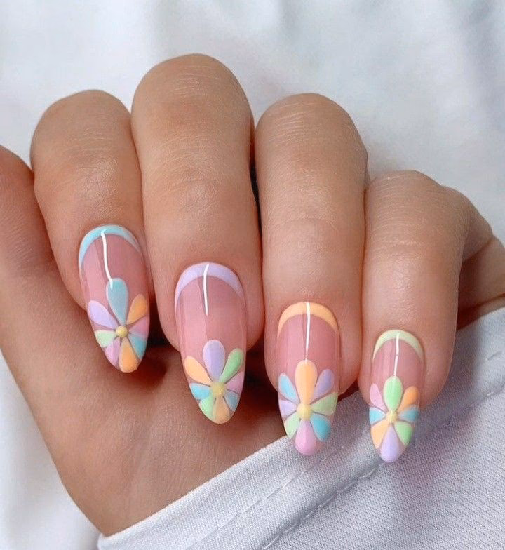 ¿Cuáles son los colores más suaves para las uñas florales?