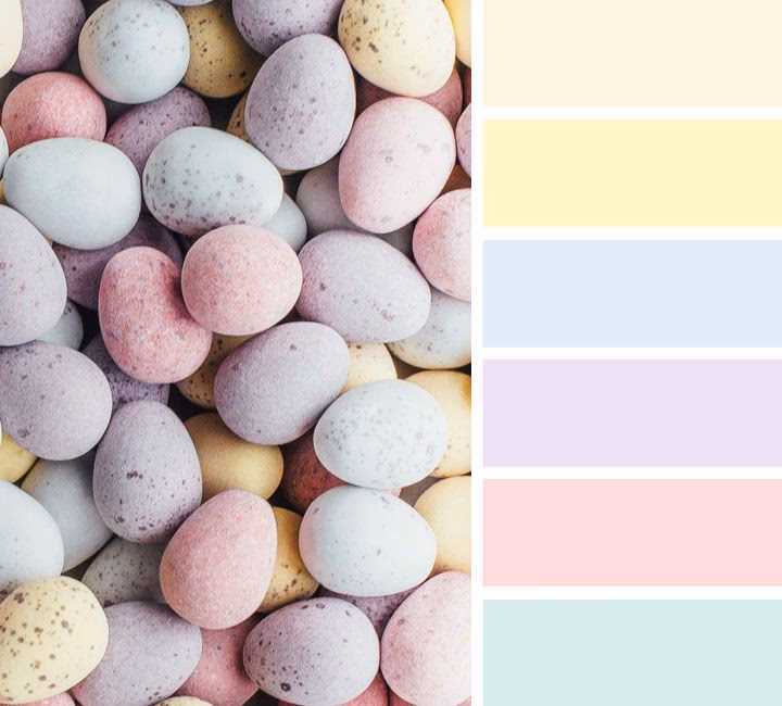 What is the 'gentle pastels' palette?