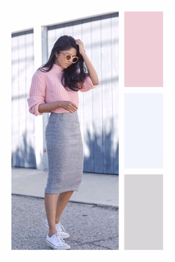 ¿Cómo combinar una falda lápiz estilizada con una blusa neutra?