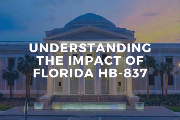 How does Florida's new tort reform legislation affect lawsuits?