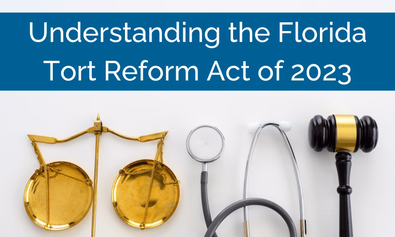 How does Florida's new tort reform legislation affect lawsuits?