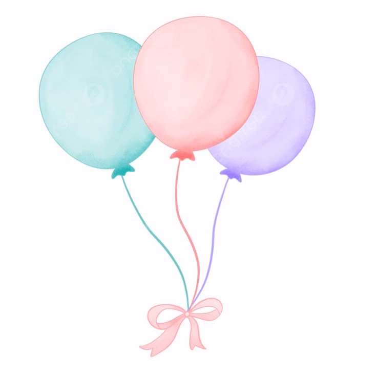 ¿Qué contiene la acuarela pastel Ballons, flores y vegetación?