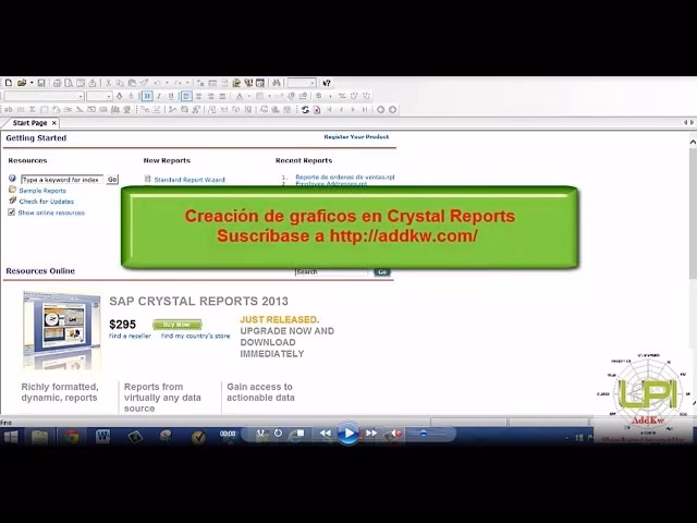 ¿Cómo insertar un gráfico en Crystal Reports?