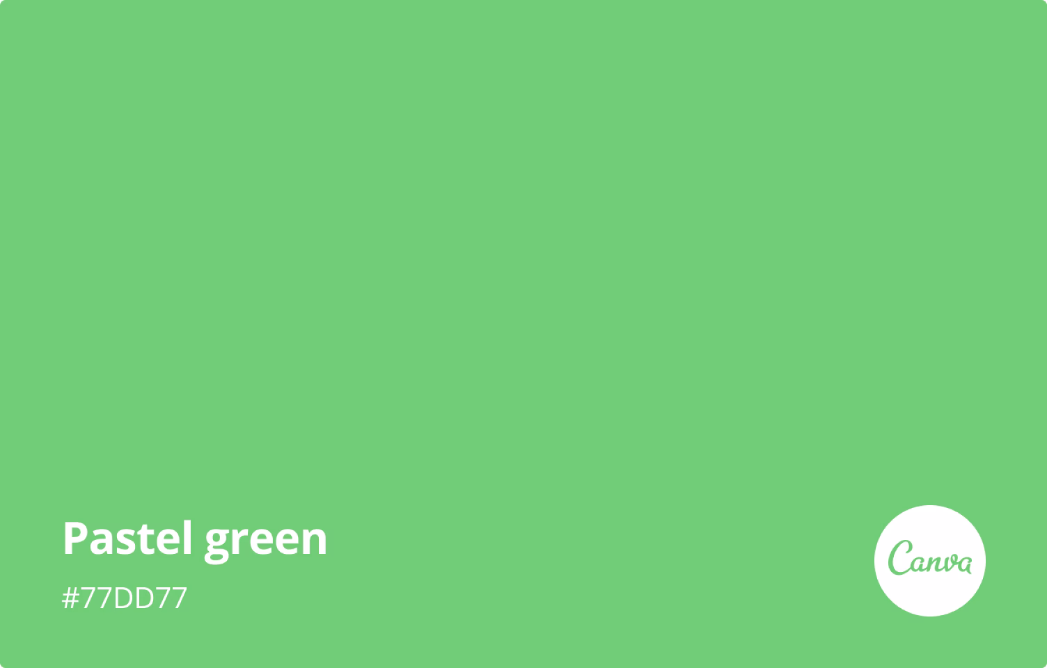 What is the hexadecimal color of pastel green?