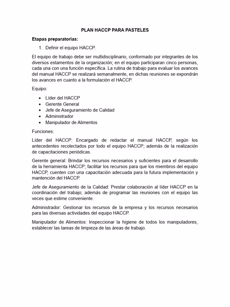 ¿Qué es la documentación de HACCP?