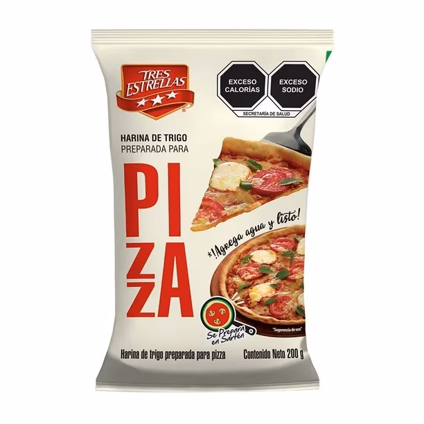 ¿Cuántos watts de harina se necesita para hacer una pizza?