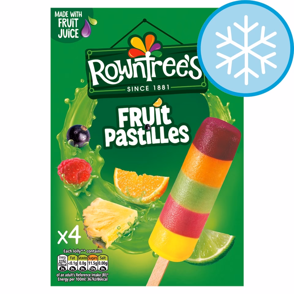 How many grams of sugar are in Fruit Pastilles?