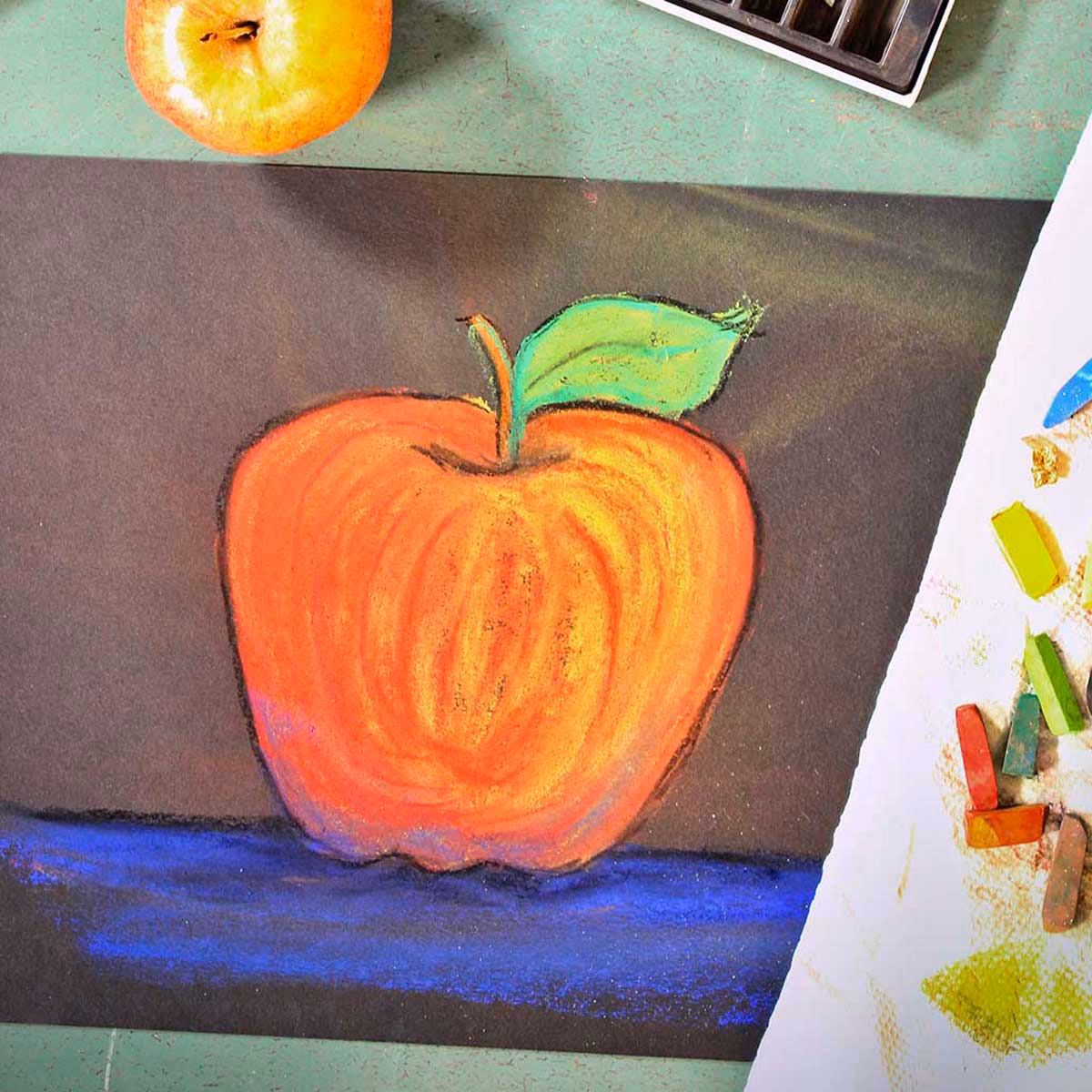 What is the first step in painting with pastels?