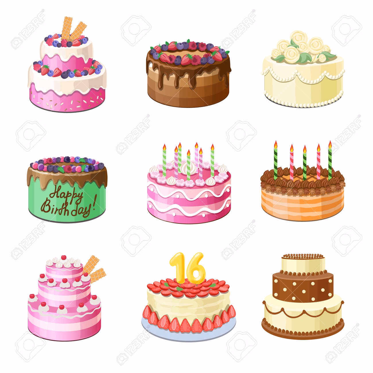 ¿Cuántas fotos de pastel animado hay disponibles en shutterstock.com?