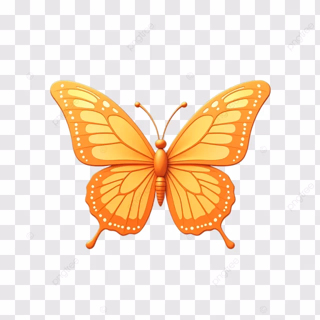 ¿Qué color tiene la mariposa naranja?