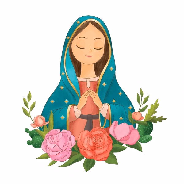 ¿Dónde puedo encontrar imágenes de la Virgen de Guadalupe animadas?