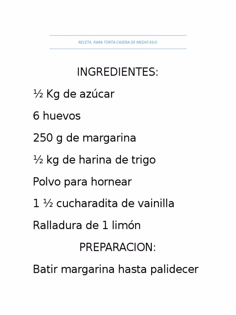 ¿Qué satisfacción obtendrás al elaborar tortas de un kilo?