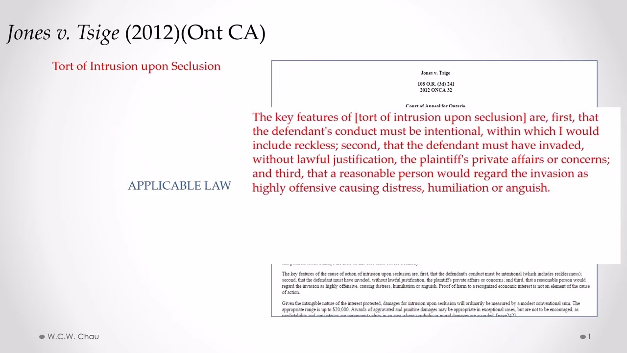 Is intrusion upon seclusion a common law tort?